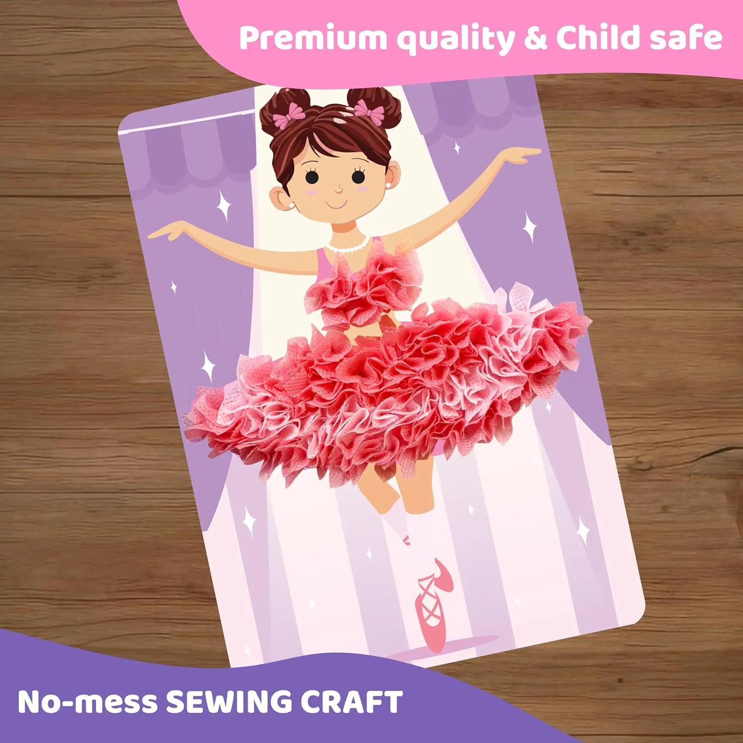 jackinthebox Poke Poke Art for Kids – Fashion Theme Dress Decorations for Princess, Winter, Monsoon, Hawai, Beach, Ballerina, Mess-Free Sewing Art for Kids, Gift for Girls and Boys Ages 4 5 6 7 8