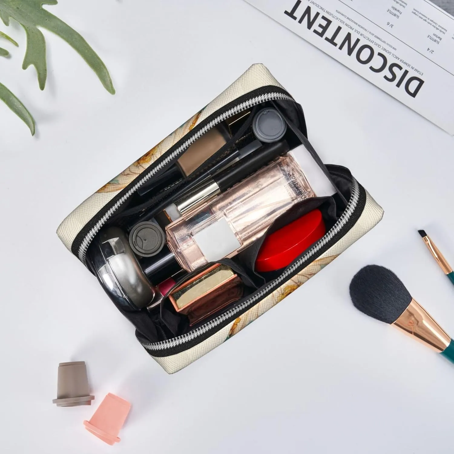 Jellyfish Pattern Travel-Ready Toiletry Bag, Compact Makeup Organizer For Women