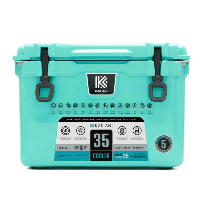 KAILANI SHAKA 35 Rotomolded Cooler – 35 Qt, Rugged Design, Long-Lasting Ice Retention