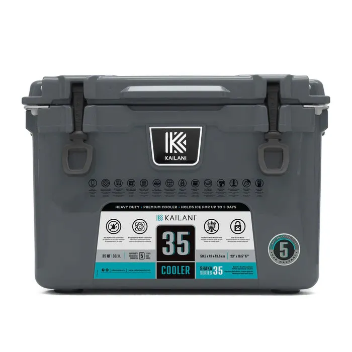 KAILANI SHAKA 35 Rotomolded Cooler – 35 Qt, Rugged Design, Long-Lasting Ice Retention
