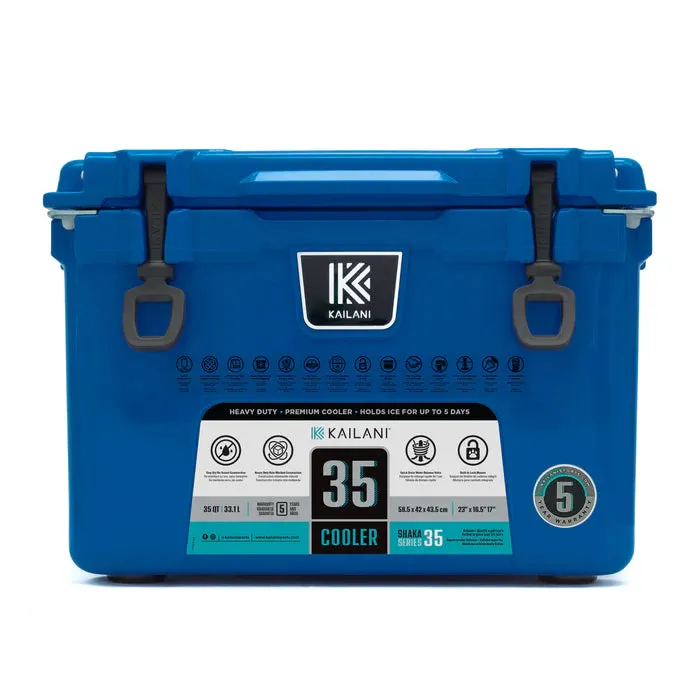 KAILANI SHAKA 35 Rotomolded Cooler – 35 Qt, Rugged Design, Long-Lasting Ice Retention