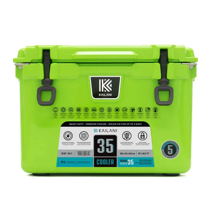 KAILANI SHAKA 35 Rotomolded Cooler – 35 Qt, Rugged Design, Long-Lasting Ice Retention