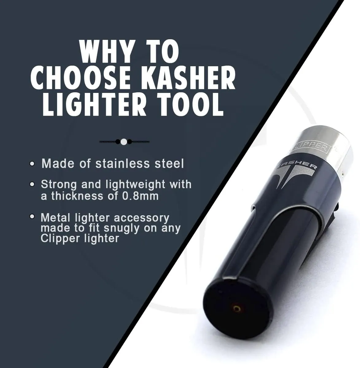 Kasher’s Lighter Necklace with Lighter Tool - Lightweight & Multipurpose Accessory with Chain for Lighters - Suitable to use as Cutter, or Multi-Tool Lighter Case