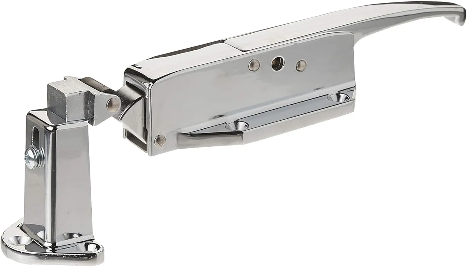 Kason 0058 Chrome Finish Latch with Roller Strike 58-44-54, 1-3/4” to 2-1/2” Offset, for Walk-in Cooler/Freezer Made in USA
