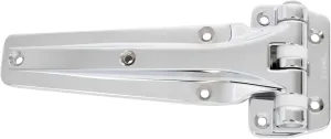 Kason 1241 Heavy Duty Reversible Surfacemount Double Knuckle Hinge Chrome Finish for Walk-in Freezer/Cooler/Refrigerator/Restaurant Equipment (Flush)