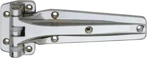Kason 1241 Series Chrome Reversible Heavy Duty Double Knuckle Hinge for Walk-in Freezer/Cooler/Refrigerator (Select Offset from Flush & 1-1/8") (Offset: Flush)