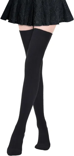 Kayhoma Extra Long Cotton Thigh High Socks Over the Knee High Boot Stockings Cotton Leg Warmers