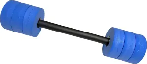Kemp USA Aquatic Bar Float - 26 Inch Soft Foam Padded Dumbbell Set for Swimming Pool, Water Aerobics & Fitness Exercise - Non-Water Absorbing, Designed for All Ages.