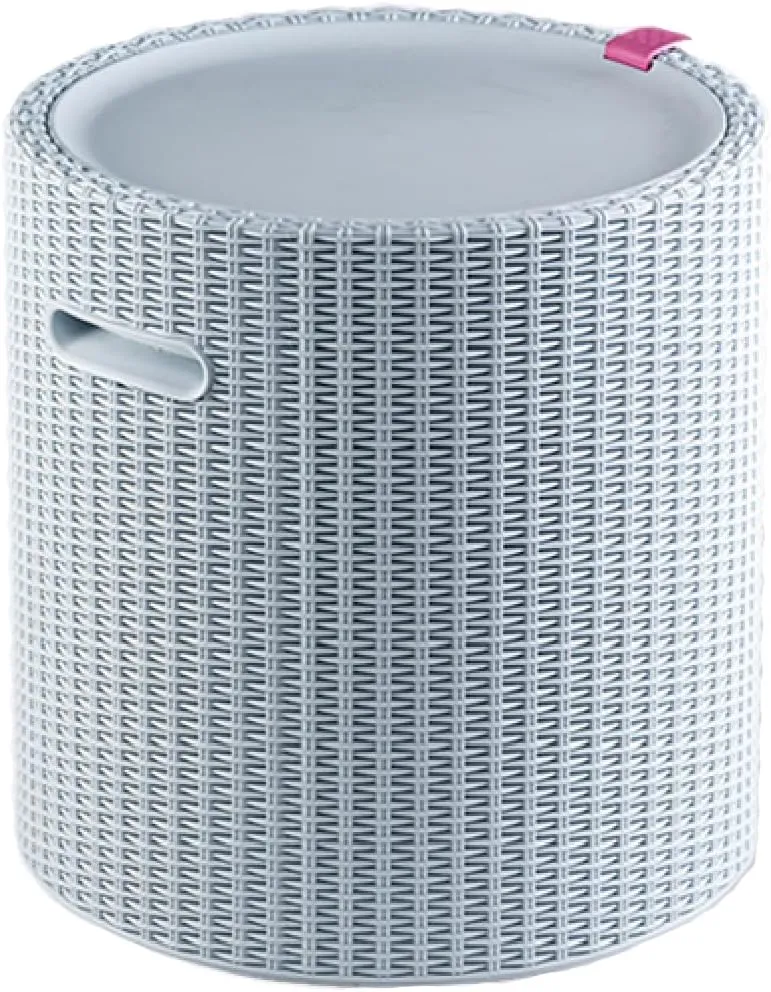 Keter Cool Side Table Cooler 3 in 1 Outdoor Patio Table and Ice Chest Storage, Ideal Hot Tub Table, Decor and Outdoor Patio Bar, Portable Bar, Bluish Grey