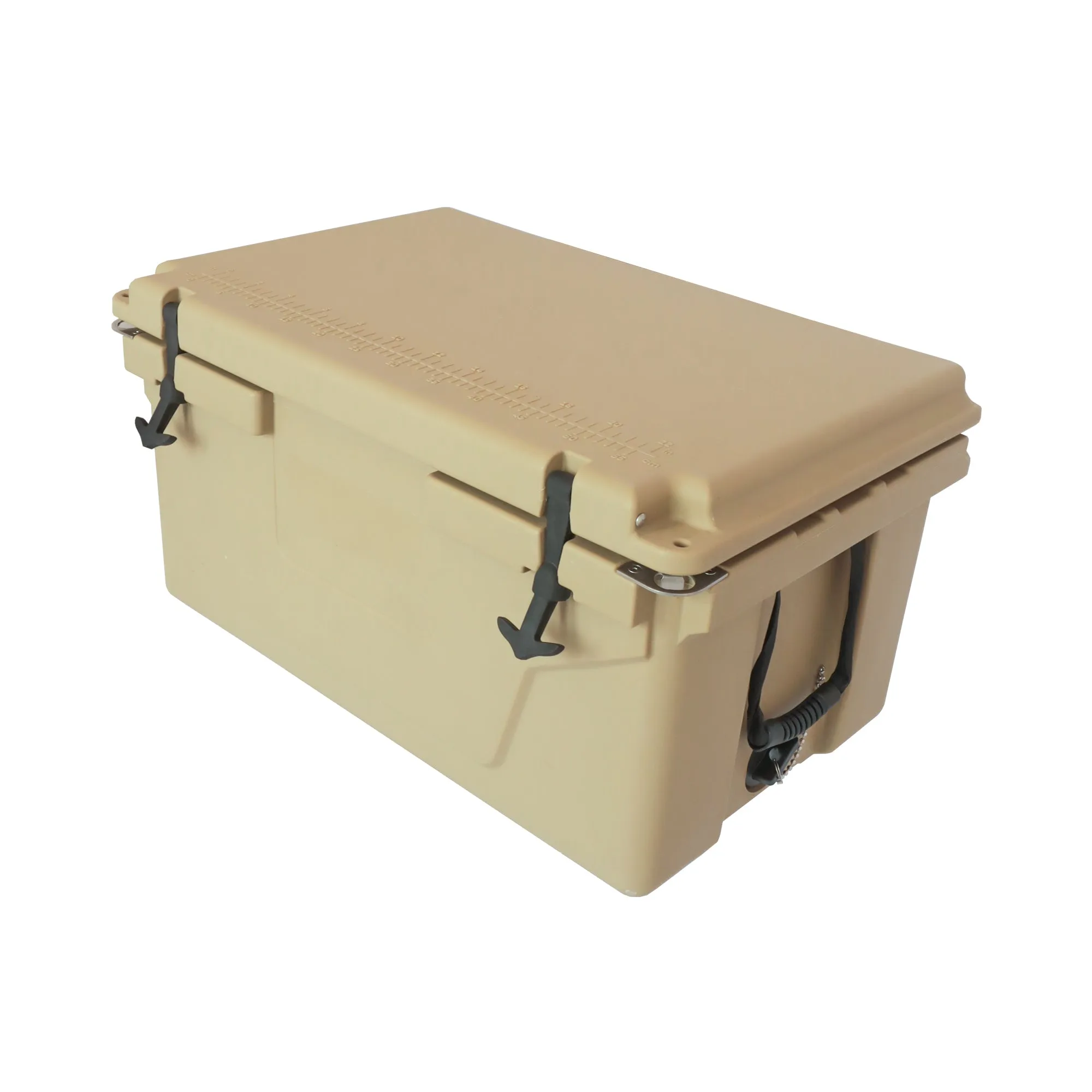 Khaki color ice cooler box 65qt camping ice chest