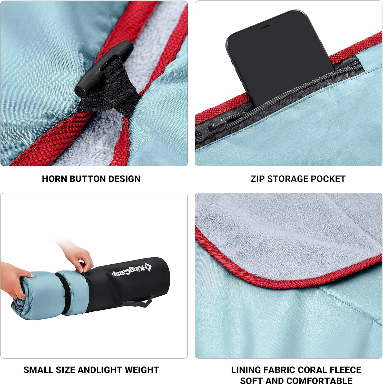 KingCamp Outdoor Blanket Waterproof Beach Mat Sandproof Camping Blanket Mat, Picnic Blanket Extra Large Camping Blanket Packable for Stadium, Camp, Park, Grass, Concerts