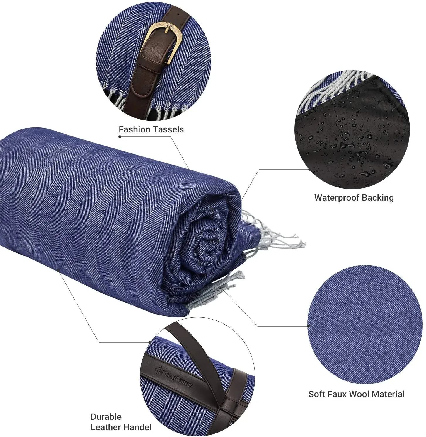 KingCamp Waterproof Picnic Rug Beach & Camping Blanket