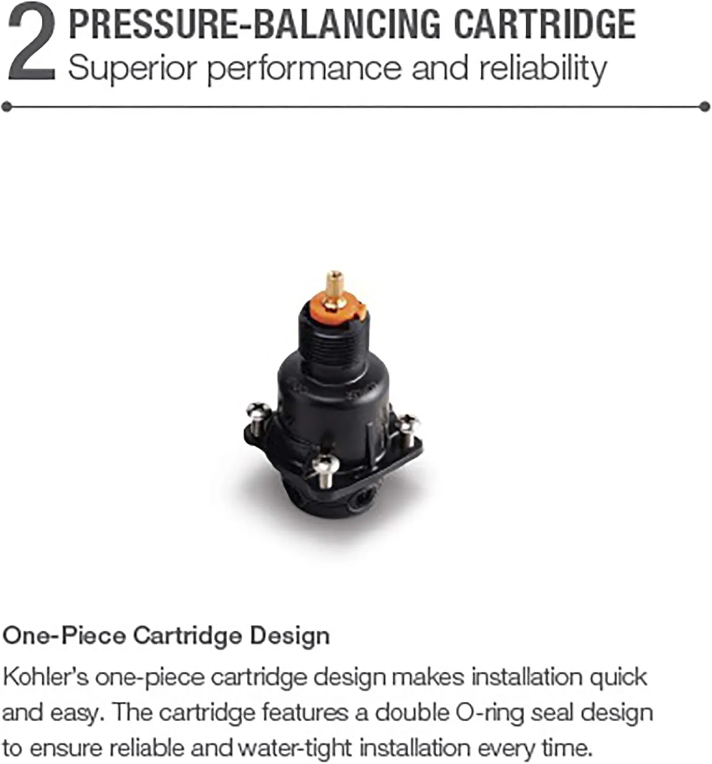 KOHLER 8304-K-NA Rite-Temp Pressure-Balancing Valve Body and Cartridge Kit, Shower Valve System