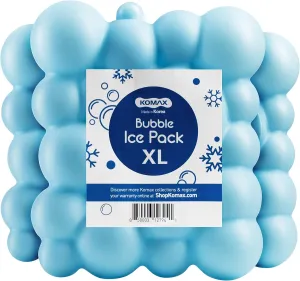 Komax Large Bubble Ice Packs for Coolers 3-Pack | 12 to 15 Hours, Long Lasting Cooler Ice Packs | 7.1” x 6.1” Slim & Flexible Freezer Packs | Reusable Ice Packs for Coolers
