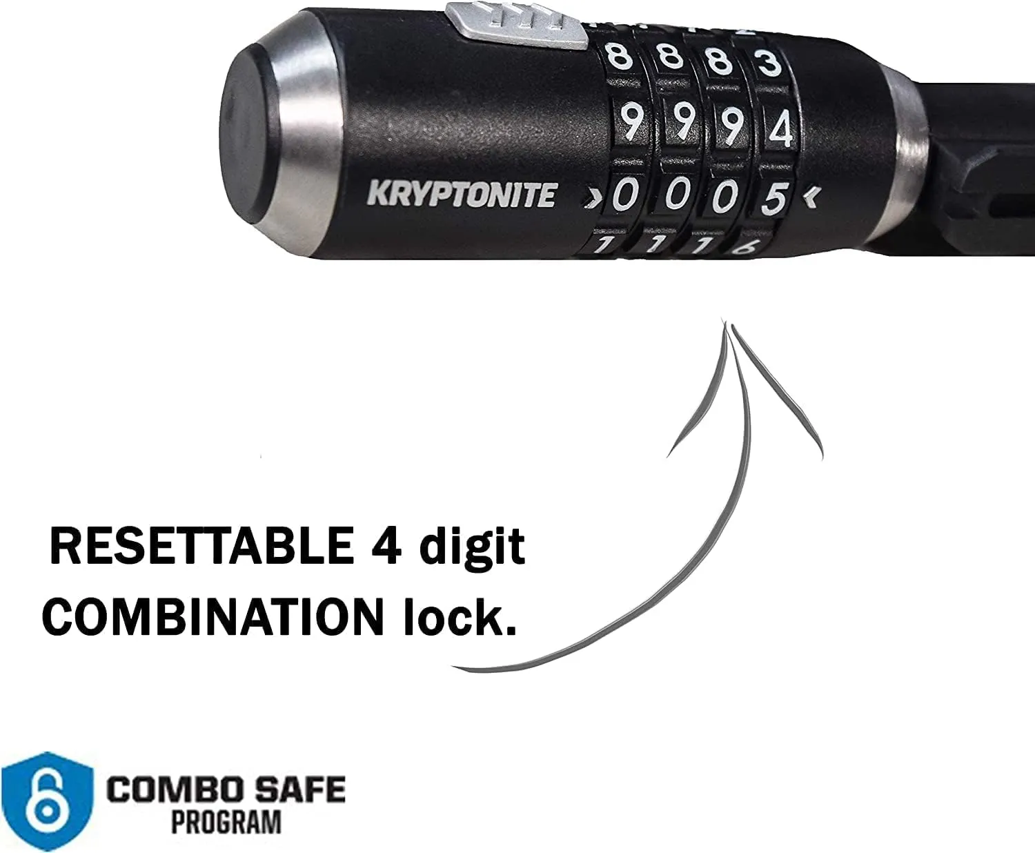 Kryptonite KryptoFlex Bike Lock Cable, 2FT/6FT/10FT Long 12mm Thick Heavy Duty Braided Steel Cable Anti-Theft Security Lock for Outdoor Equipment, Combination/Key Bike Lock