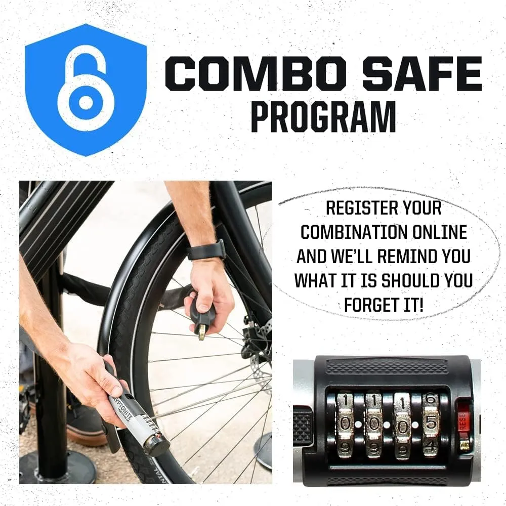 Kryptonite KryptoFlex Bike Lock Cable, 2FT/6FT/10FT Long 12mm Thick Heavy Duty Braided Steel Cable Anti-Theft Security Lock for Outdoor Equipment, Combination/Key Bike Lock