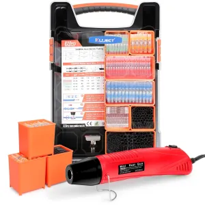 Kuject 820PCS Solder Seal Wire Connectors & Heat Shrink Tubing Kit with Organizers and Heat Gun 400℃/752℉, AWG 26-10 Waterproof Solder Stick Butt Connectors for Marine, Automotive and Truck Wiring