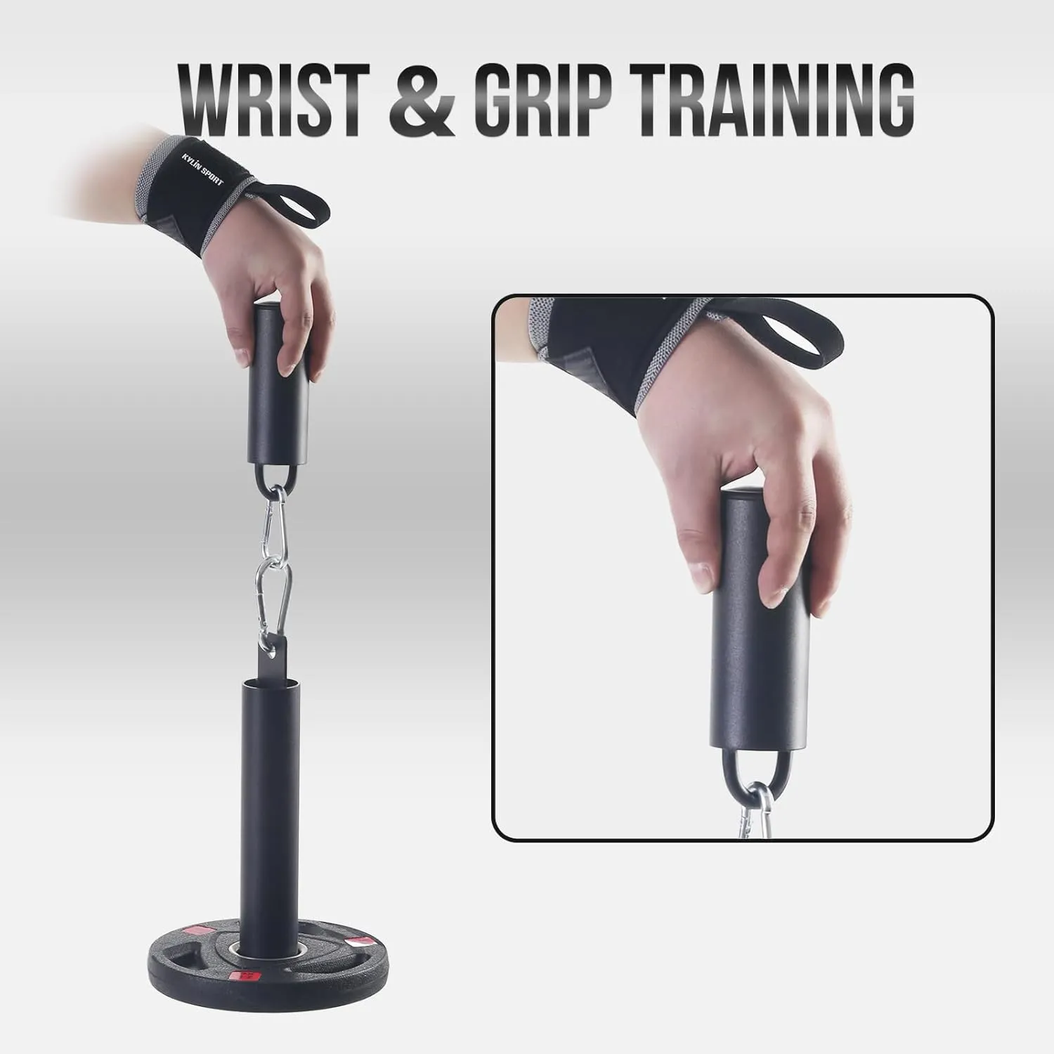 KYLINFIT-Iron Pinch Grip Set, Pinch Block Grip for Rock Climbing Forearm Finger Strength Training, Home Gym Hand Pinching Power Strengthener Equipment