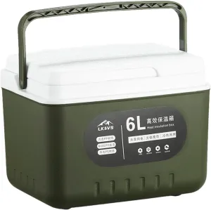 LAFANDE Compact Ice Coolers | 6 QT Portable High-Capacity Cooler Molded Lunch Box Cooler,Ice Box for Camping, Fishing, Hunting, BBQs & Outdoor Activities