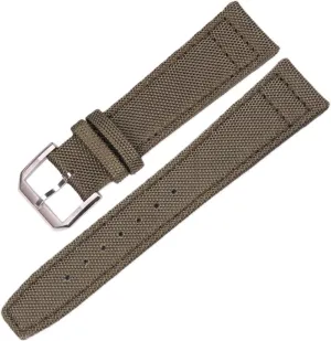LAnGSHAW Green Black Nylon Watchbands 20mm 21mm 22mm Women Men Watch Band Strap with Stainless Steel Buckle (Band Color : Green, Band Width : 22mm)