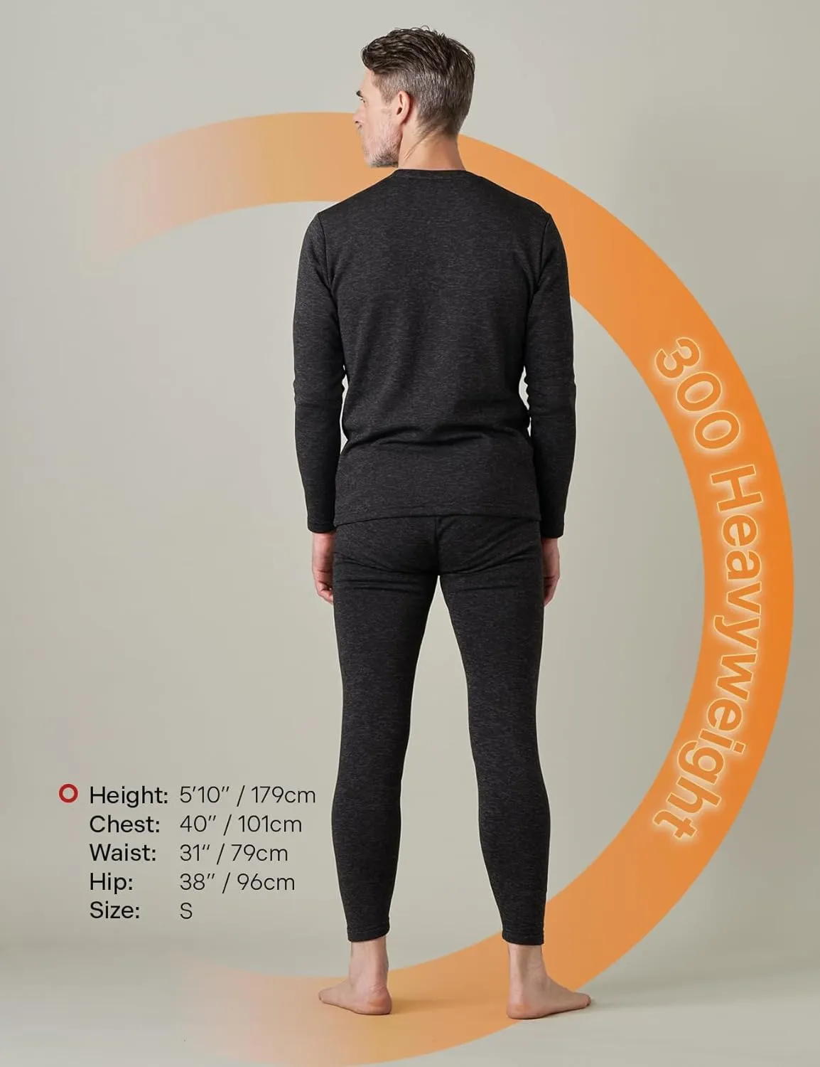 LAPASA Men's Thermal Underwear Set Soft Fleece Lined Long Johns Light/Mid/Heavy Weight Base Layer Top & Bottom M11/M24/M57