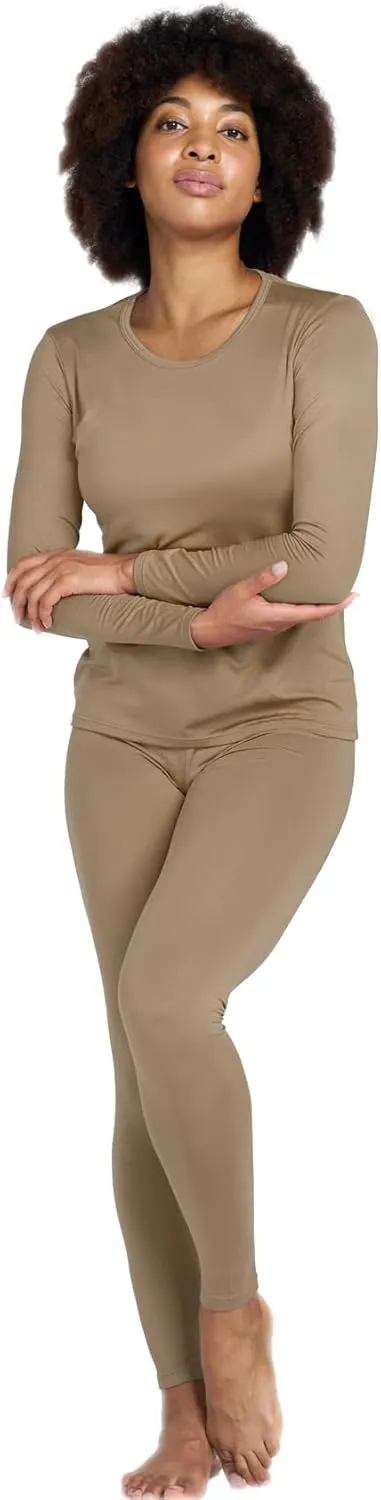 LAPASA Women's Thermal Underwear Set Fleece Lined Long Johns Top & Bottom Soft Base Layer Light/Mid/Heavy Weight L17/ L41/L44