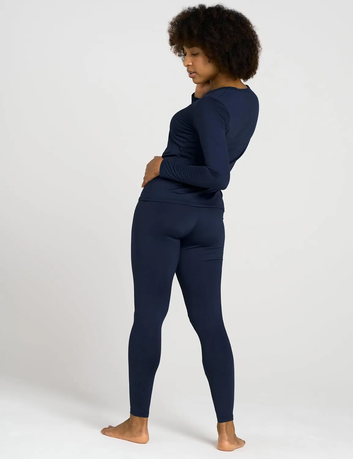 LAPASA Women's Thermal Underwear Set Fleece Lined Long Johns Top & Bottom Soft Base Layer Light/Mid/Heavy Weight L17/ L41/L44