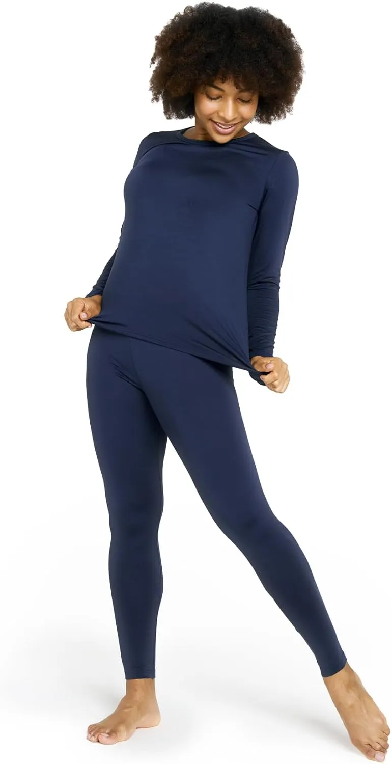 LAPASA Women's Thermal Underwear Set Fleece Lined Long Johns Top & Bottom Soft Base Layer Light/Mid/Heavy Weight L17/ L41/L44