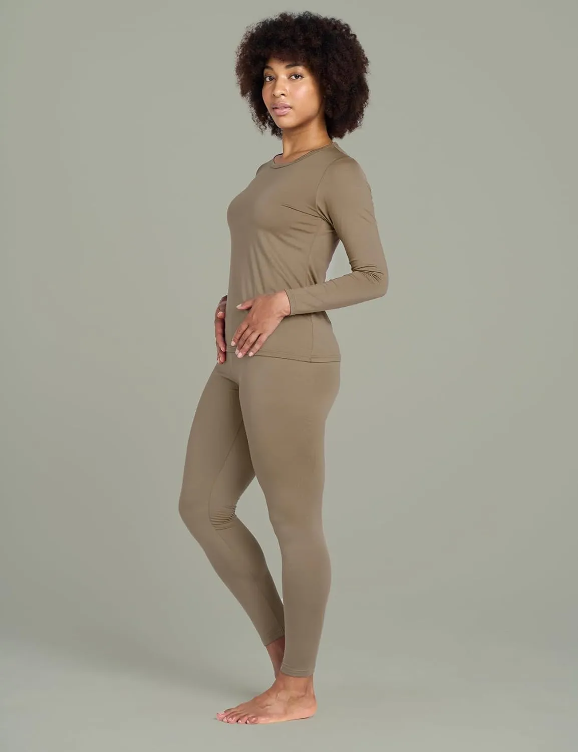 LAPASA Women's Thermal Underwear Set Fleece Lined Long Johns Top & Bottom Soft Base Layer Light/Mid/Heavy Weight L17/ L41/L44