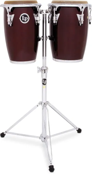 Latin Percussion LP Jr Wood Conga Set - Wine Red/Chrome