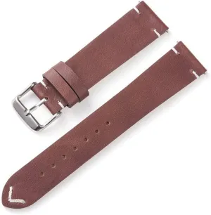 Leather Straps Wrist Straps Smart Watch Straps Watch Accessories Grey Stainless Steel Buckle (Color : C Size : 20mm) (B 20mm)