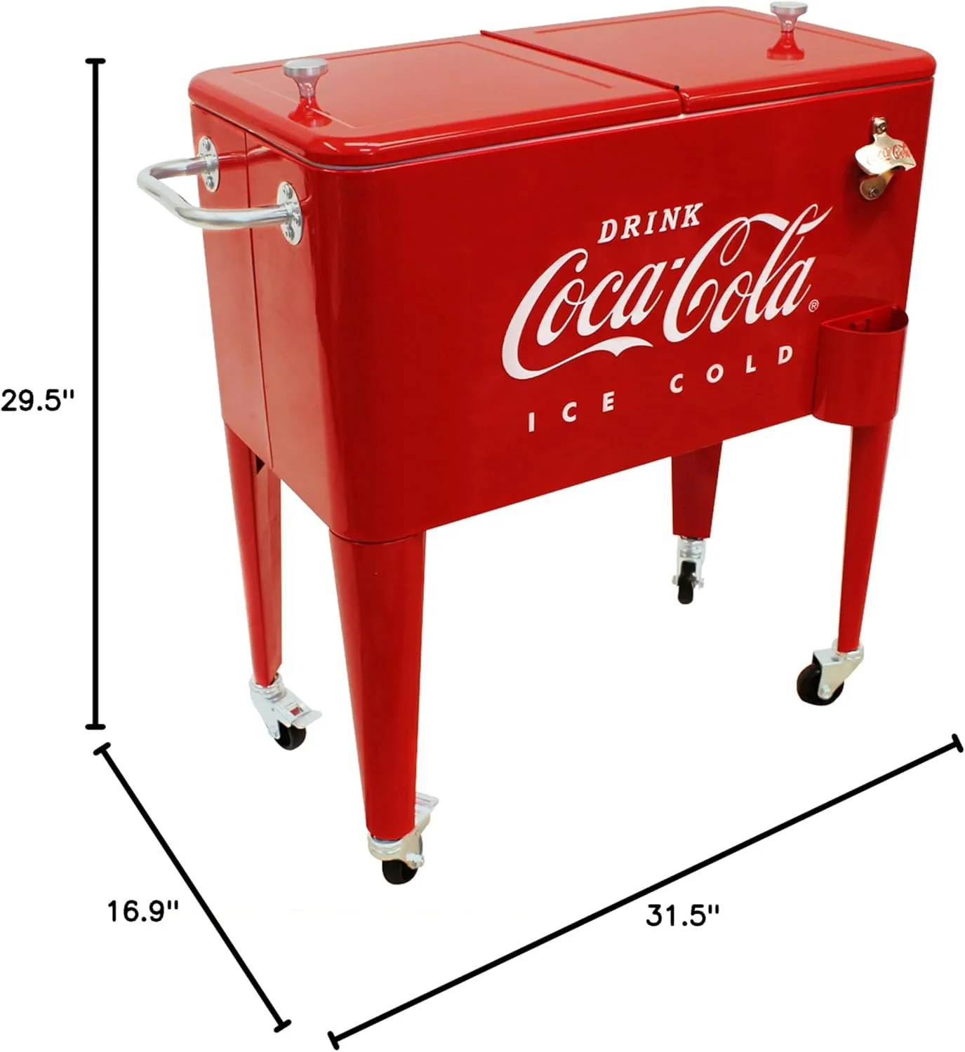 Leigh Country CP 98105 60 Qt Coca-Cola Ice Cold (Embossed) Cooler, Red