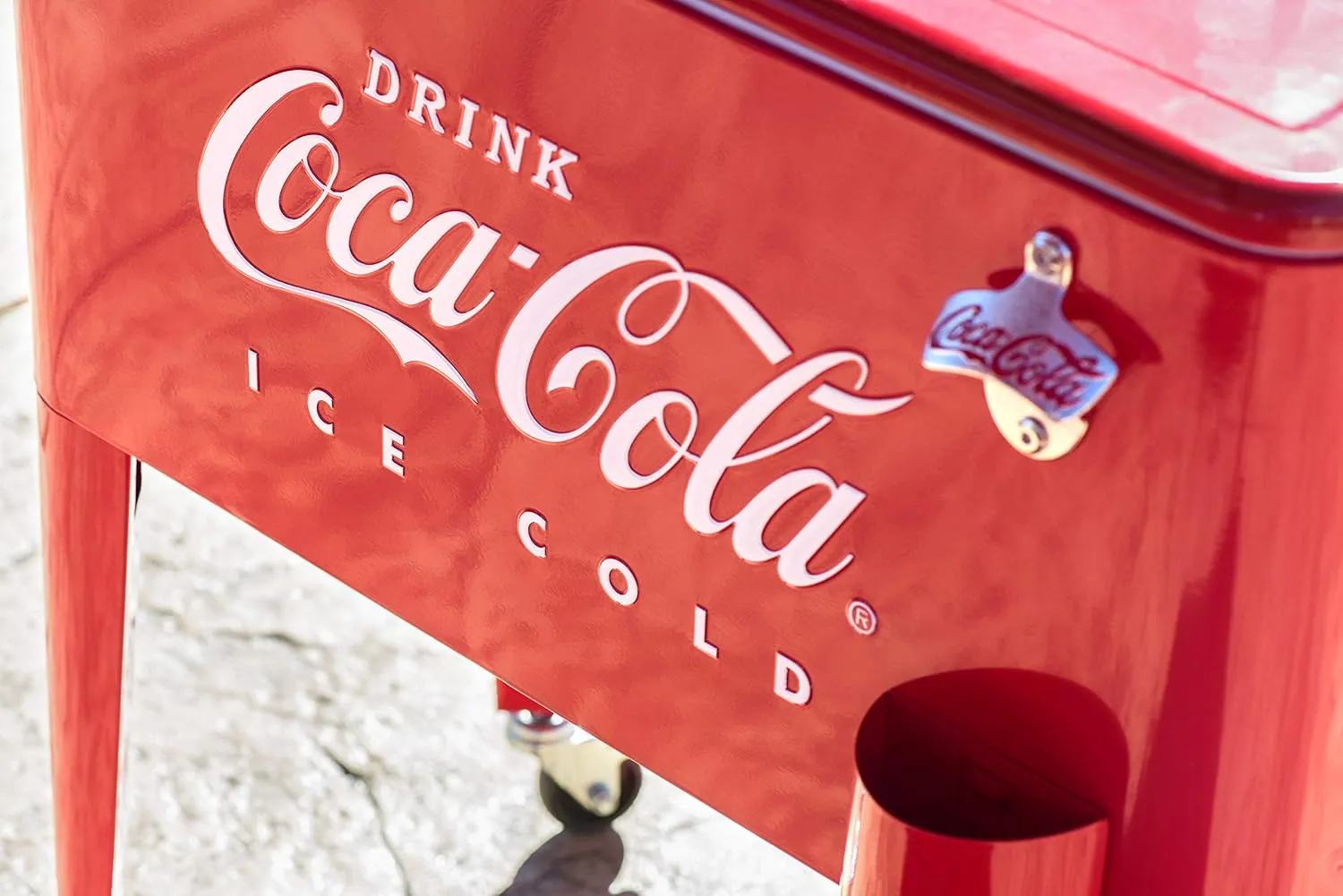 Leigh Country CP 98105 60 Qt Coca-Cola Ice Cold (Embossed) Cooler, Red