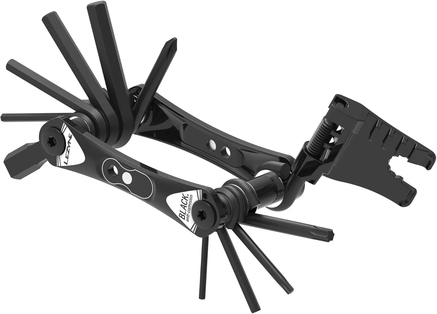 LEZYNE RAP II Bicycle Multi-tool 18 in 1, Anti-Corrosion Bits, Hex 2/2.5/3/4/5/6/8mm, T10/T25, Phillips, Chain Breaker, Multi-function Flat Tool