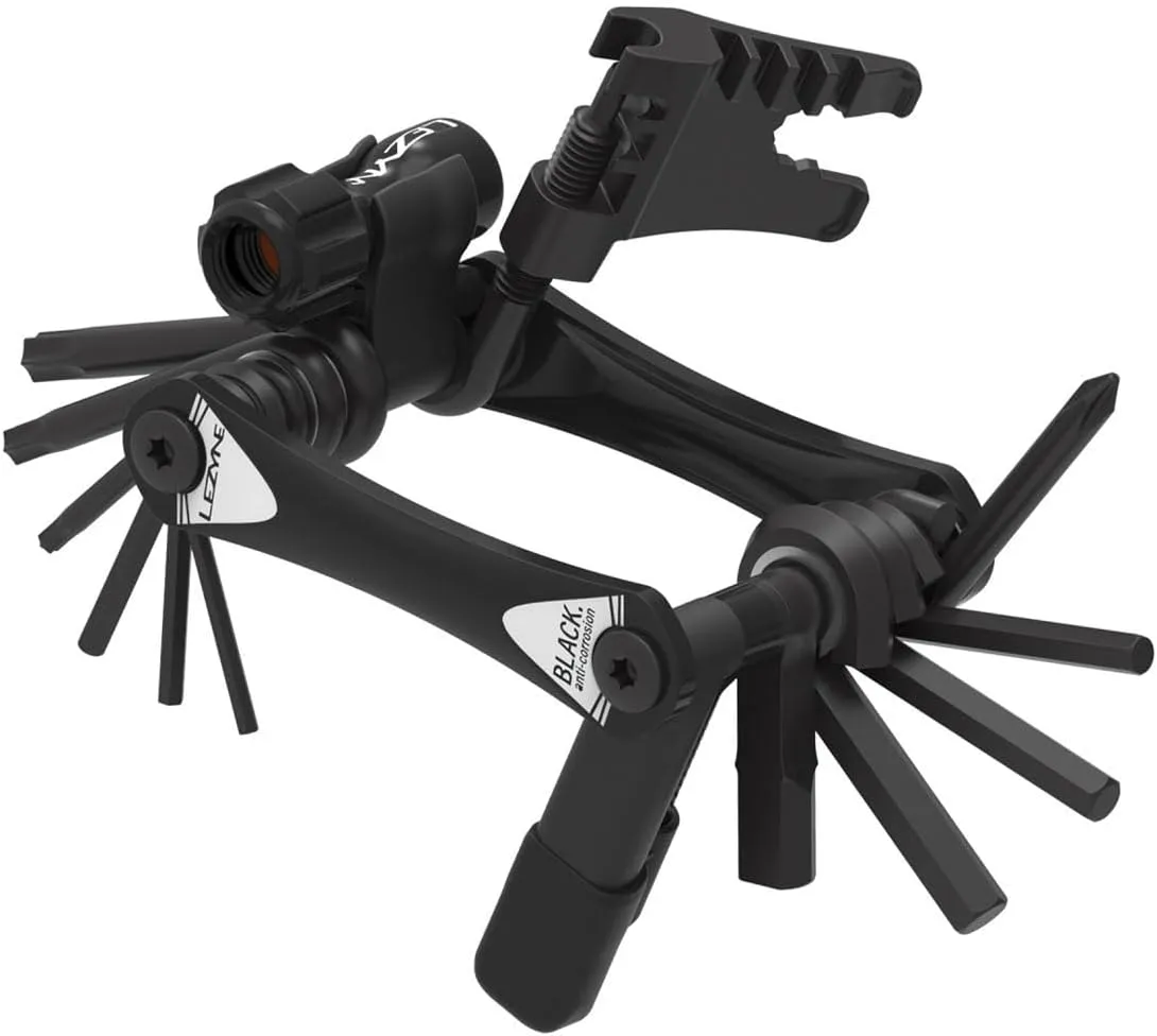 LEZYNE RAP II Bicycle Multi-Tool, Anti-Corrosion CRV Bits, Hex, Torx, Ergonomic Side Plates, High Performance Compact Bike Tool (20 Tubeless)