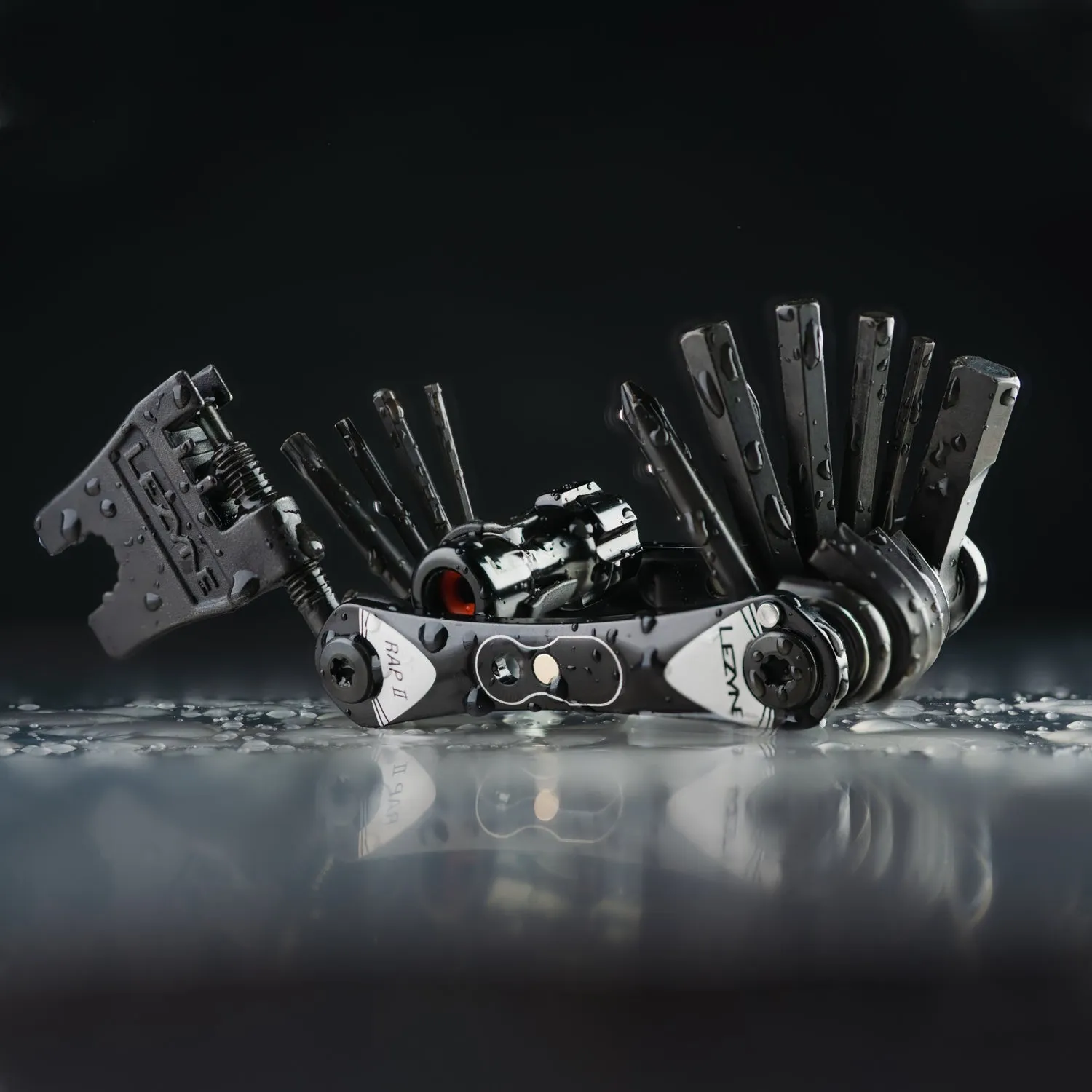 Lezyne RAP II CO2 Bike Multi Tool 25 in 1. High Performance Compact Bike Tool (1-MT-RAP-V325T04)