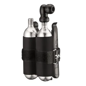 Lezyne Twin Kit Bicycle C02 & Tire Repair Kit. Includes Twin Speed CO2 Inflator, 2 Threaded CO2 Cartridges 25g, and Lever Kit
