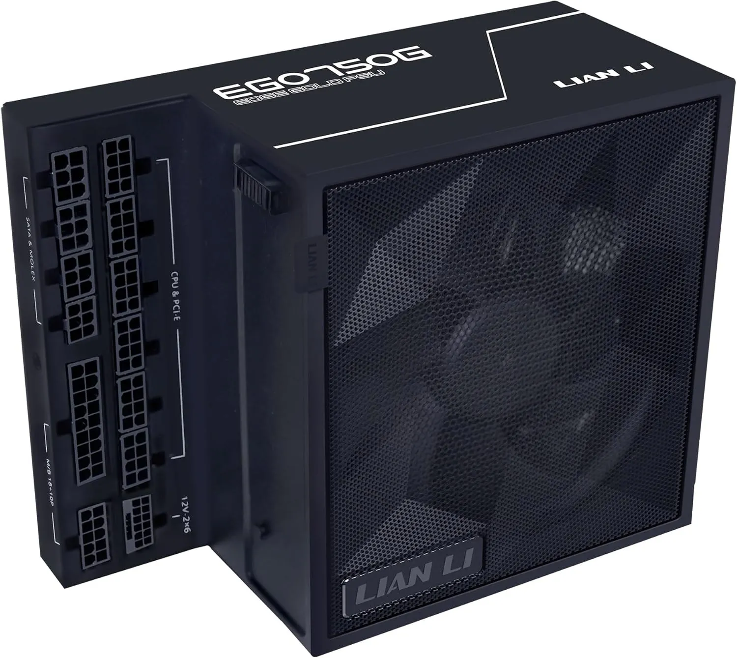 Lian Li Edge Gold 750 PC Power Supply Black, 750 Watt ATX Power Supply, PCIe 5.1, ATX 3.1 PSU | 80 Plus Gold, Modular, Cable Kit, 12VHPWR for NVIDIA RTX, Silent Fan