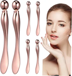 LIFKOME 6pc Eye Cream Applicator Tool Metal Makeup Spoon for Eyes Face Massaging Rod Face Applicator Easy Cleaning Beauty Tool