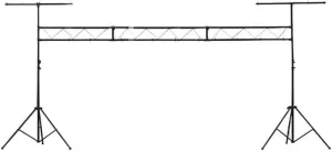 Light Truss Stand System by GRIFFIN | I-Beam Trussing Set & DJ Booth Platform Kit | Hanging Mount Lighting Package for Music Gear, PA Speakers, Can Lights | T-Bar Extension for Portable Audio Stage