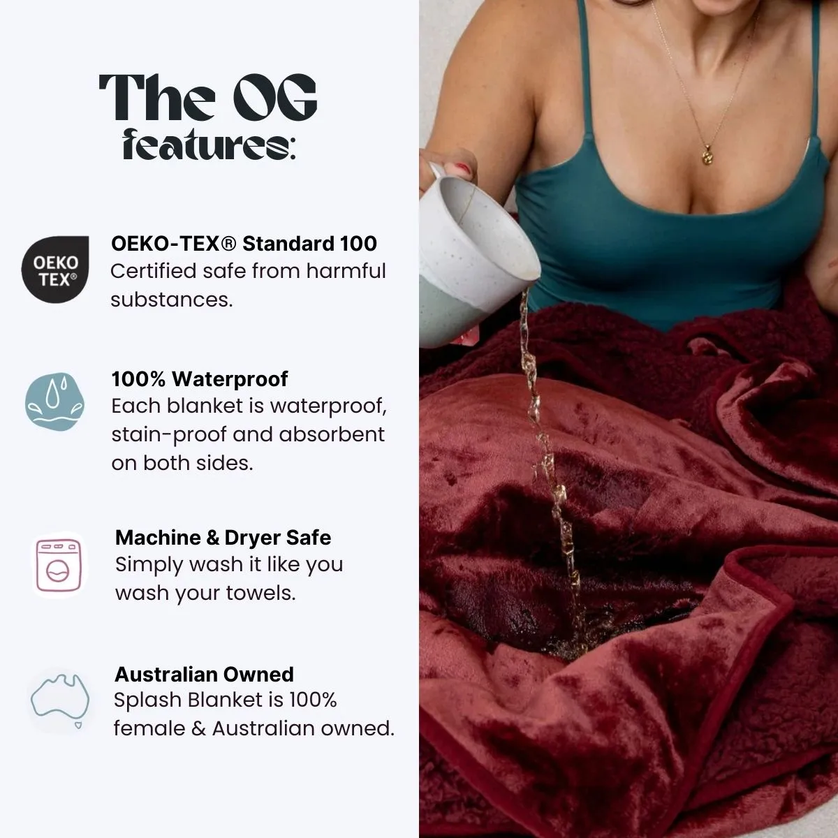 Limited Edition Non-Bonded OG Waterproof Splash Blanket™- Moon Blood The OG
