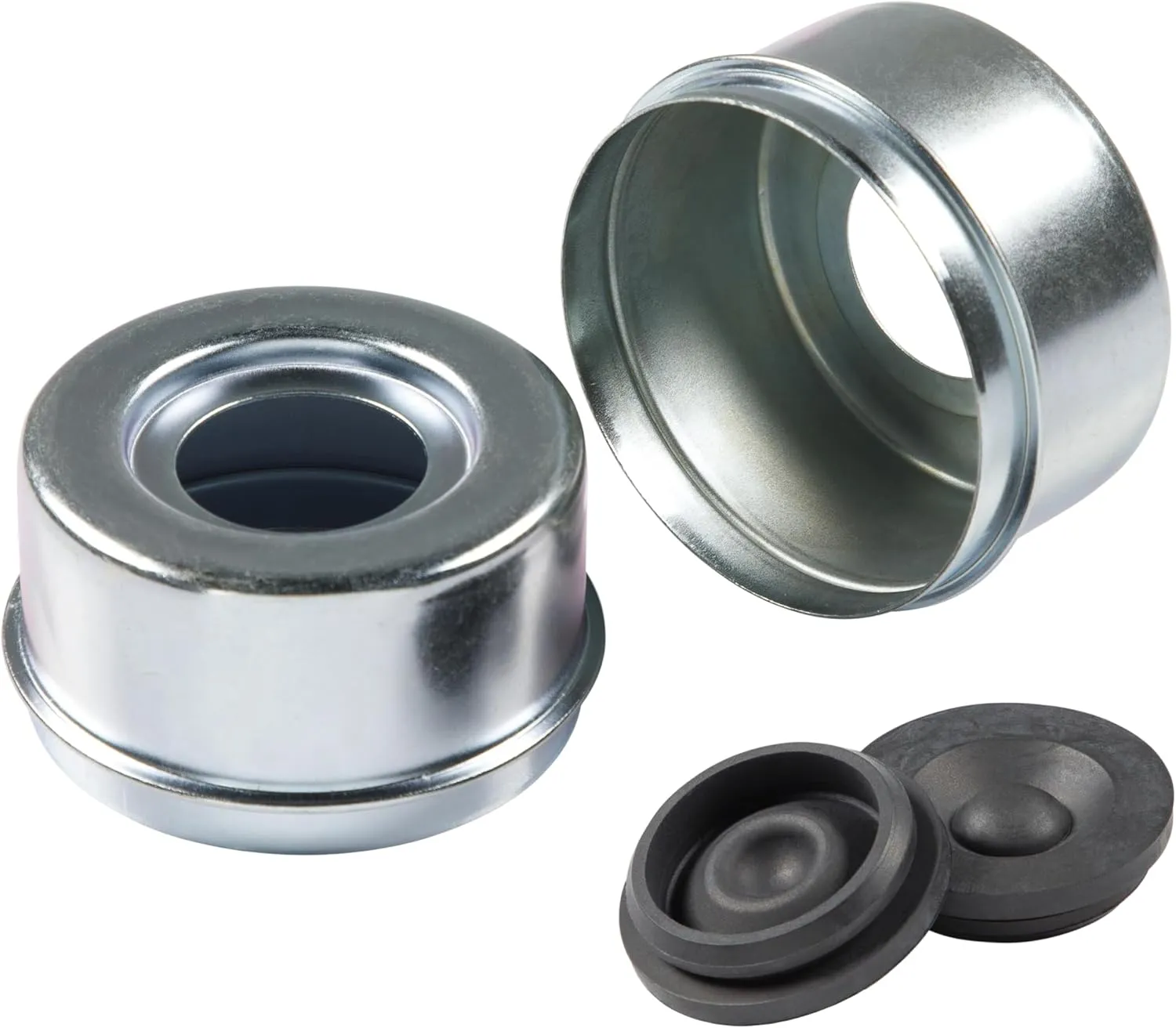 Lippert Dust Cap Replacement Kit for 7,000 to 8,000-lb. Trailer Axles with Universal Rubber Insert, Dust Cap - 2023134011