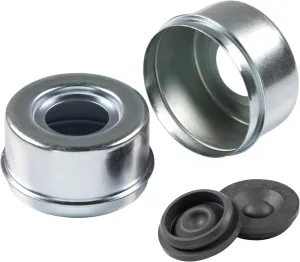 Lippert Dust Cap Replacement Kit for 7,000 to 8,000-lb. Trailer Axles with Universal Rubber Insert, Dust Cap - 2023134011