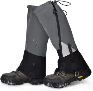 Lixada Leg Gaiter Waterproof Tear-Resistant for Men Women, Travel Outdoor Leg Warmers Adjustable Winter Shoe Cover Foot Protection Guard for Skiing Mountaineering Camping Backpacking Hiking