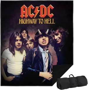 LOGOVISION ACDC Picnic Outdoor Blanket, 50"x60" Highway, Foldable Blanket for Picnic, Beach, Camping, Park, Tailgate