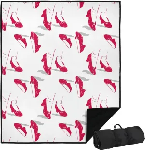 LOGOVISION The Wizard of Oz Picnic Outdoor Blanket, 50"x60" Ruby Slippers All Over Print, Foldable Blanket for Picnic, Beach, Camping, Park, Tailgate