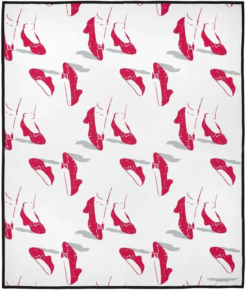 LOGOVISION The Wizard of Oz Picnic Outdoor Blanket, 50"x60" Ruby Slippers All Over Print, Foldable Blanket for Picnic, Beach, Camping, Park, Tailgate