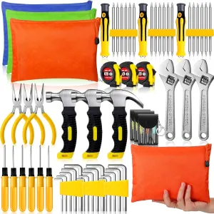 Lothee 57 Pieces Mini Operation Tool Kit Emergency Compact Tool Set with Storage Bag Mini Tape Screwdriver Keychain Double Screw Drive Bits Employee Gift Fathers Gifts Bulk for Men Dad (Lovely Color)