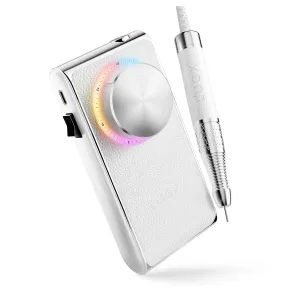 L'UGX Professional Nail Drill 30000 RPM, Cordless Rechargeable Electric Nail File for Acrylic Nails Gel Polishing, Efile Nail Kit for Manicure Pedicure Salon Home, Low Vibration Low Noise, White