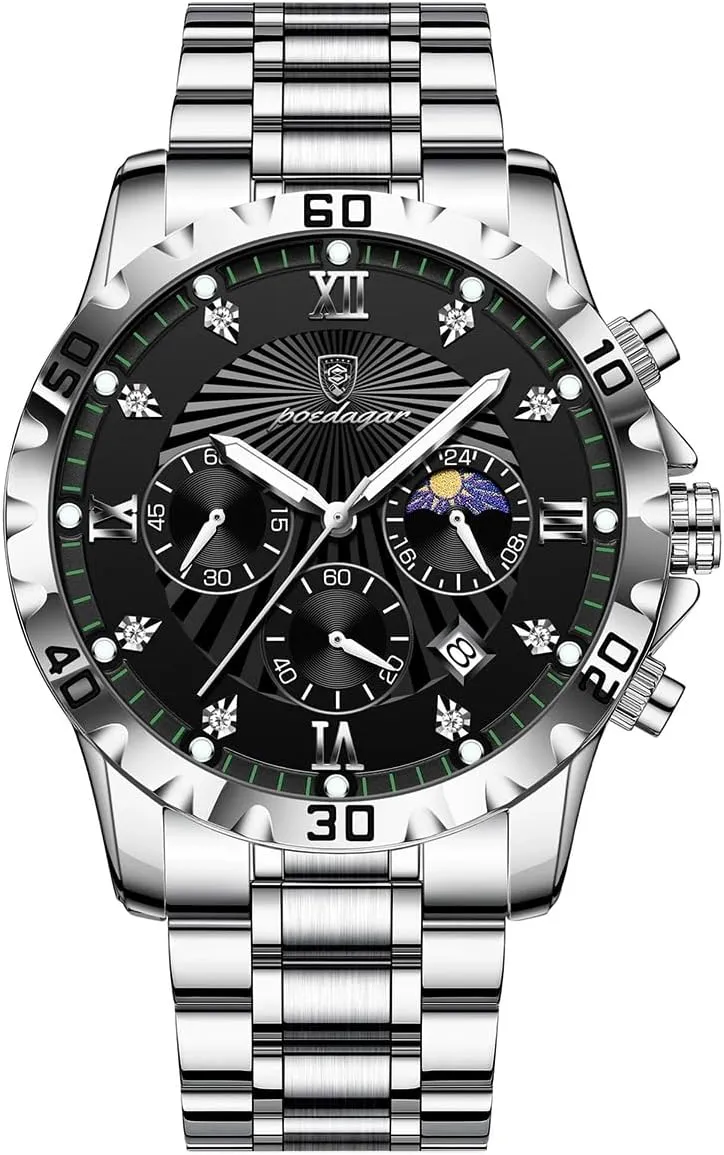 Luxury Military Watch for Men Waterproof Luminous Chronograph Date Man Wristwatch Stainless Steel Quartz Men's Watches